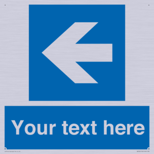 Custom Mandatory directional sign, blue arrow left